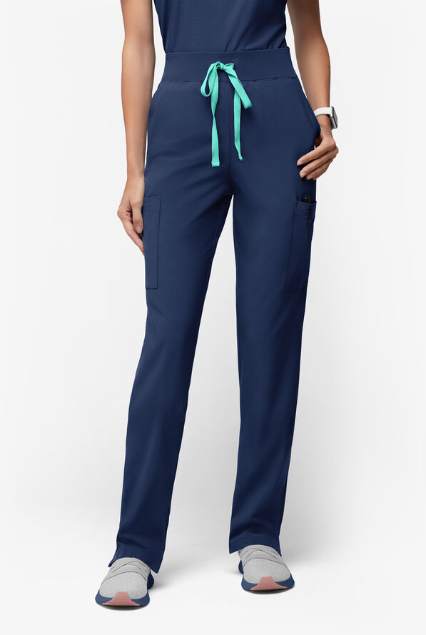 Easy Stretch EcoGrid Arista Women's 7-Pocket Straight Leg Pant - Navy - 1