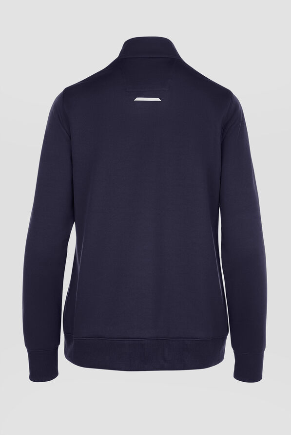 Carhartt FLD & RSCU Women's 4-Pocket STRETCH Half Zip Fleece Scrub Jacket - Dark Navy - 2