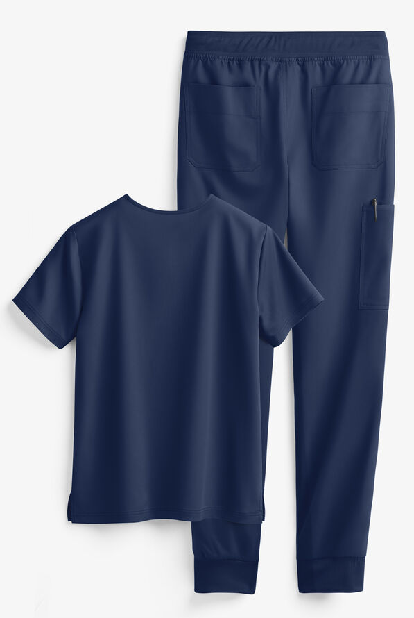 Tafford Active STRETCH Men's 5-Pocket Jogger Scrub Set - Navy - 2