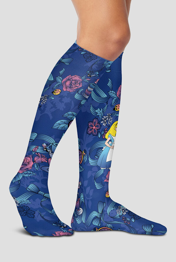 Tooniforms Alice's Tea Party Women's 8-15 mmHg Light Compression Socks - null - 3