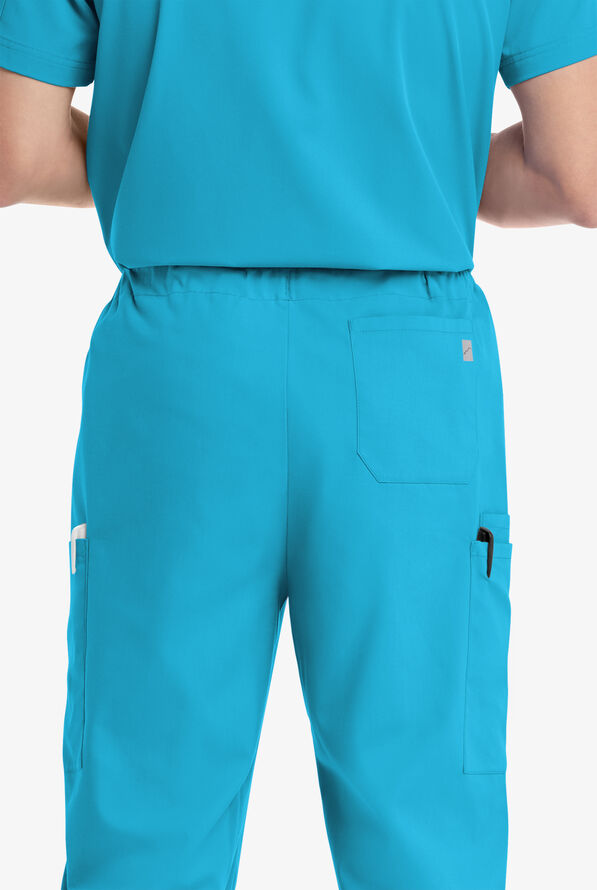 Butter-Soft Core Scrubs Unisex 4-Pocket Cargo Drawstring Scrub Pants- New and Improved - Turquoise - 5