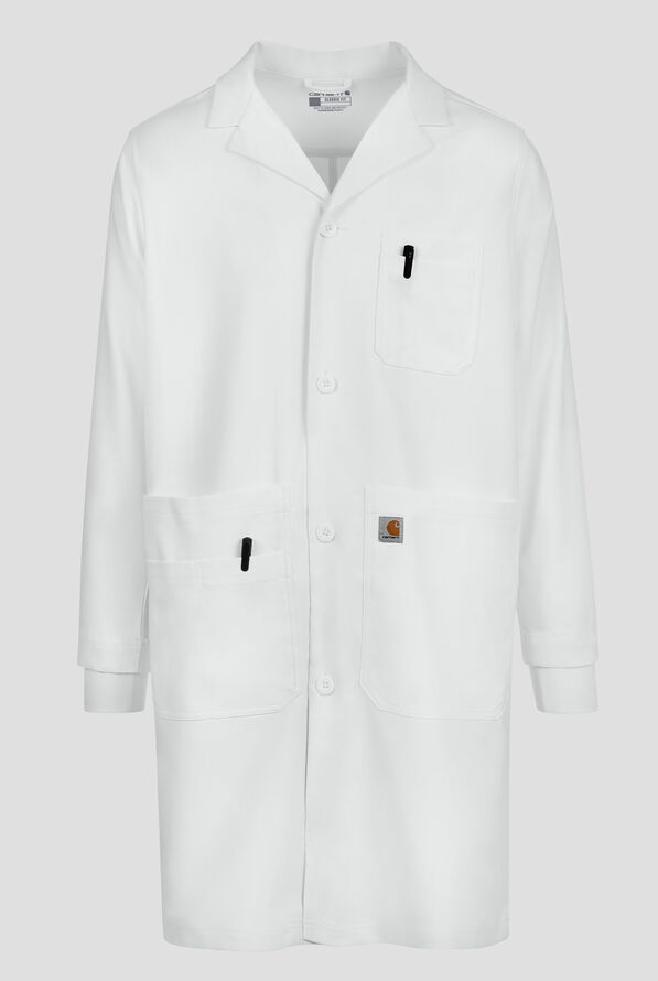 Bata de laboratorio Carhartt Performance Layers de 42" de largo con 9 bolsillos para hombre - White - 1