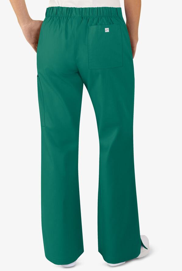 Butter-Soft Core Women's 4-Pocket Front Crossover Waistband Scrub Pants - Hunter - 2