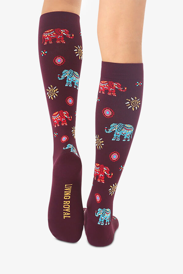 Living Royal Elephant Women's 15-20 mmHg Moderate Compression Socks - null - 2