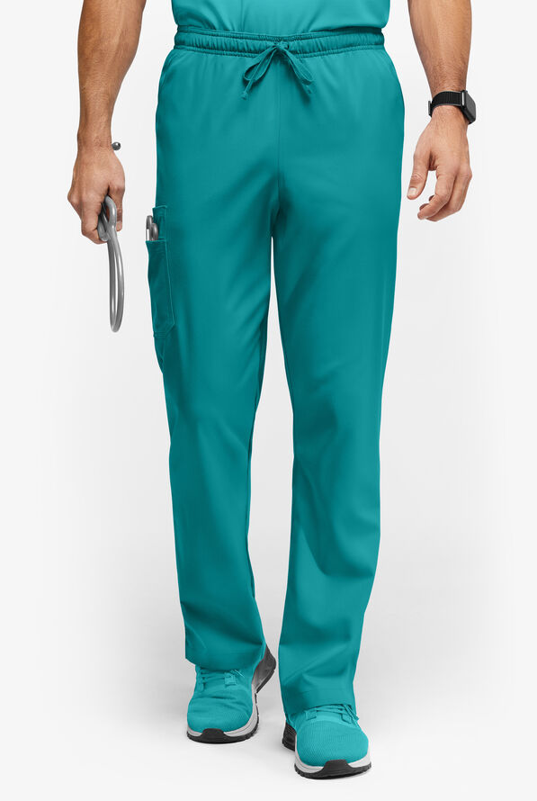 Advantage STRETCH Men's 6-Pocket Cargo Scrub Pants - Teal - 1