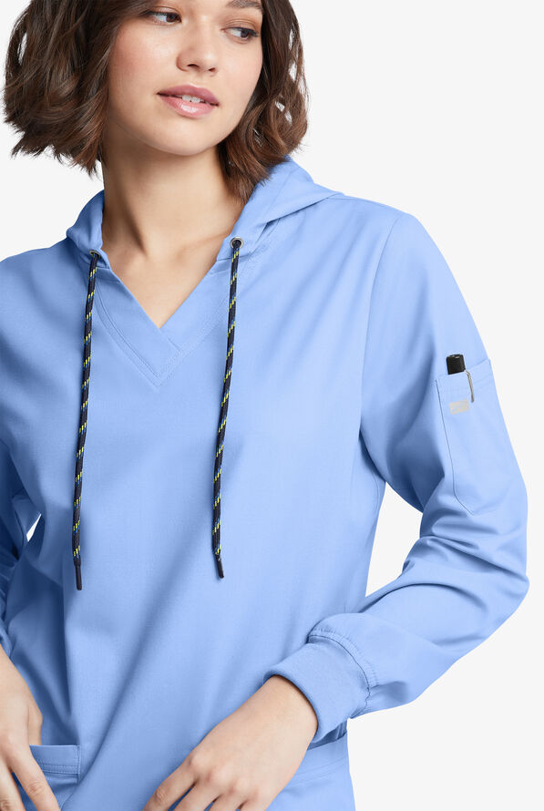 Butter-Soft Originals Women's 5-Pocket Long Sleeve Pullover Hoodie - Ceil Blue - 5