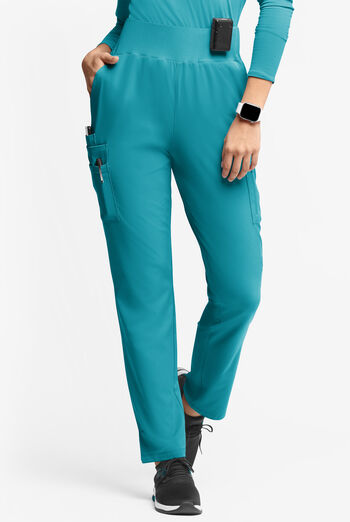 WhisperLite Semira Women's 11-Pocket High Waisted Cargo Scrub Pants