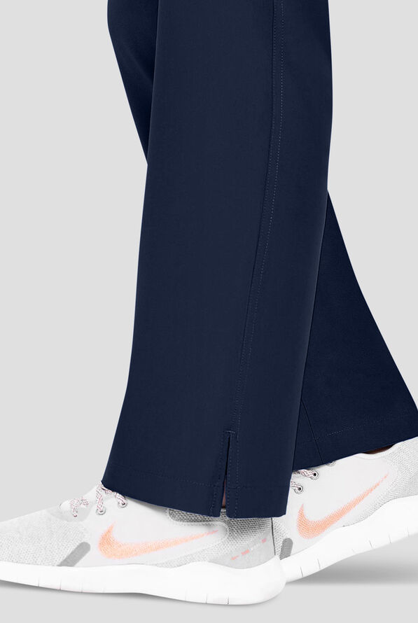 Med Couture Touch Maternity Women's 1-Pocket STRETCH High Waist Straight Leg Scrub Pant - Navy - 2