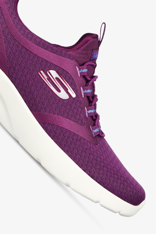 Skechers Sport Women's Dynamight 2.0 Soft Expressions Plum Athletic Slip On Nursing Shoes - null - 3