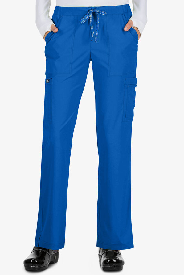 Pantalón médico koi Basics Holly petite estilo cargo con 8 bolsillos para mujer - Royal - 1