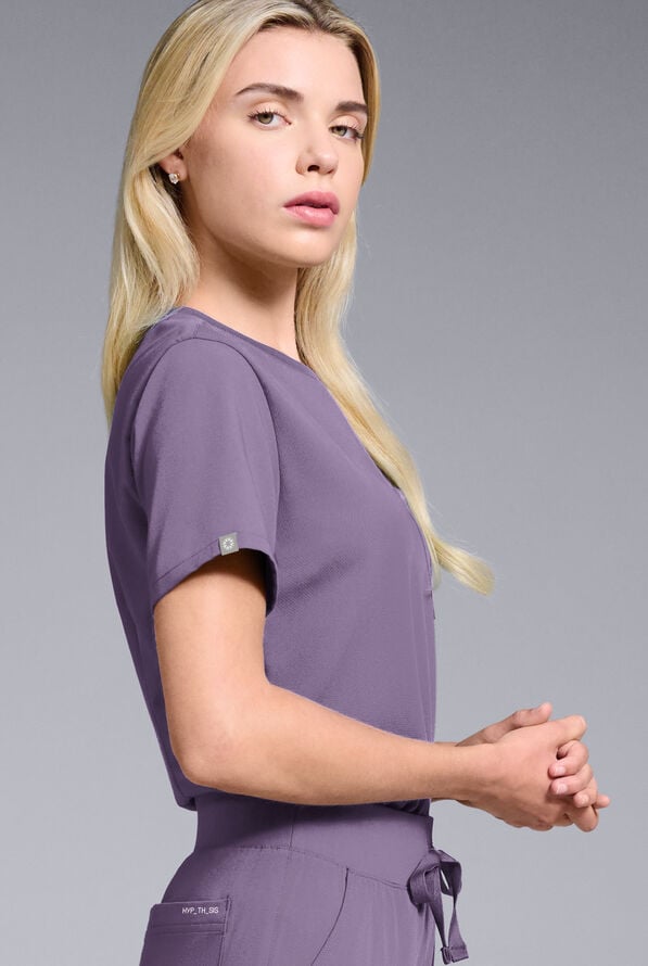 Hypothesis Women's Base Crew-Neck Tuck-In Scrub Top - Purple Dusk - 2