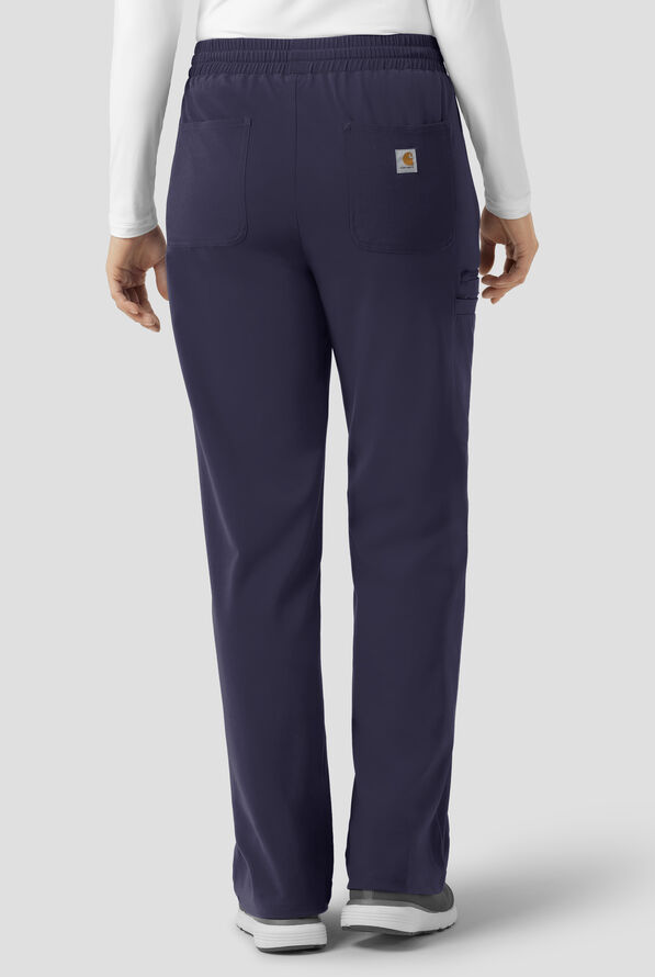 Carhartt Force&reg; Cross-Flex Knits Women's 6-Pocket STRETCH Boot Cut Scrub Pants - Navy - 2