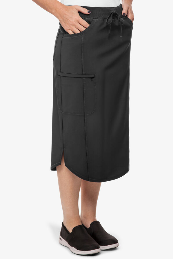 Falda médica Cherokee Infinity estilo cargo con 5 bolsillos para mujer - Black - 1