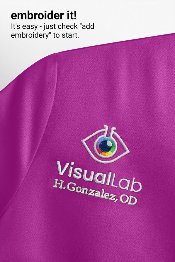 Blusa m&eacute;dica Butter-Soft STRETCH con cuello en V y 2 bolsillos para mujer - Vivid Violet - 6