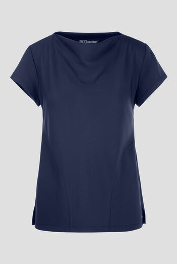 Blusa m&eacute;dica Grey's Anatomy&trade; by Barco Spandex Marisol STRETCH con cuello desbocado y mangas casquillo para mujer