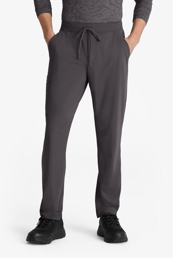 Skechers by Barco Slip-ins Rebound Men's 4-Pocket STRETCH Slim Straight Leg Cargo Scrub Pants - Pewter - 1