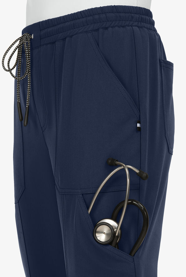 koi Next Gen Good Vibe Women's 7-Pocket STRETCH Jogger Scrub Pants - Navy - 3