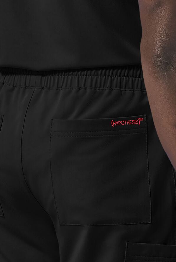 Pantal&oacute;n m&eacute;dico Hypothesis (RED) STRETCH estilo cargo con piernas rectas y 8 bolsillos para hombre - Jet Black - 3