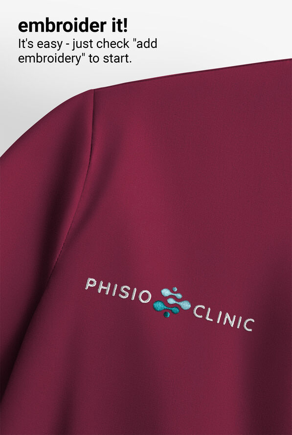 Blusa m&eacute;dica koi Solis Sari STRETCH con cuello en V y 4 bolsillos para mujer - Wine - 5