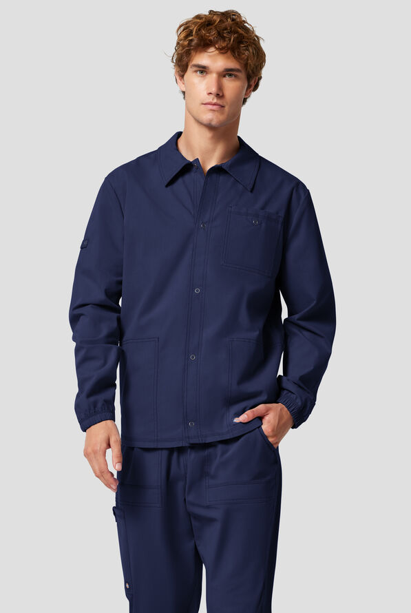 Dickies Forge Men's 3-Pocket Snap Front Scrub Jacket - Navy - 2