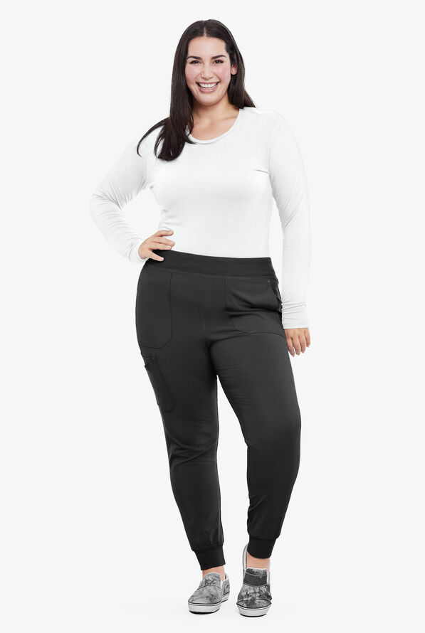 Cherokee IFLEX Knit Waist Cargo Jogger Scrub Pants, Scrub Pants