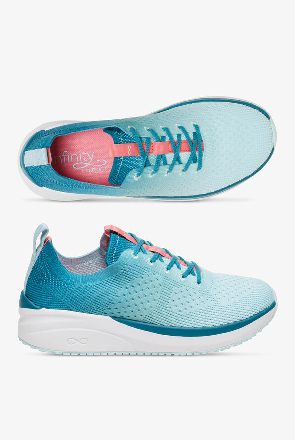Infinity Women's Everon Knit Oceanic Ombre Athletic Lace Up Nursing Shoes - null - 1