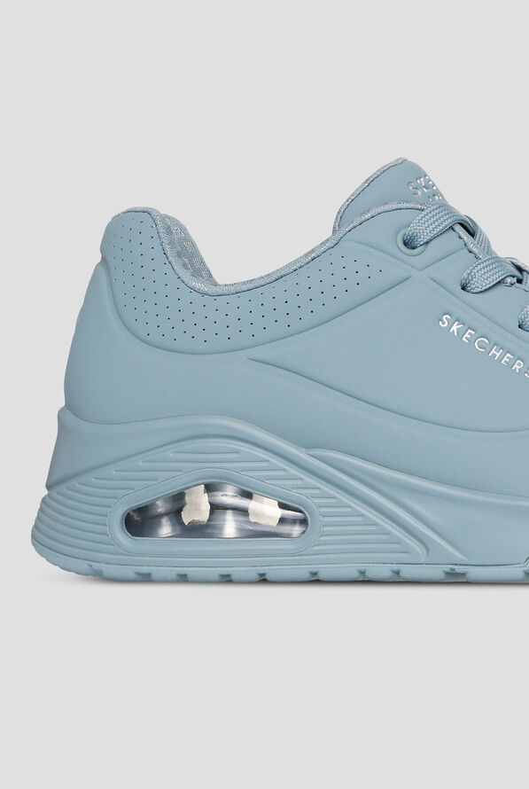 Skechers Street UNO - Stand On Air Gray Blue Athletic Lace Up Shoes - null - 4