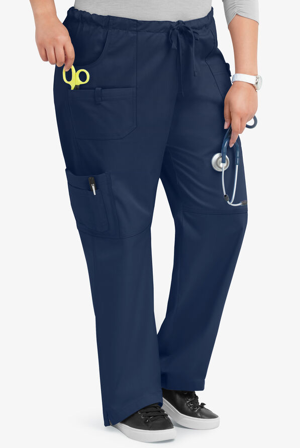 Pantal&oacute;n m&eacute;dico Butter-Soft STRETCH Tall con cord&oacute;n y 10 bolsillos para mujer - Navy - 4