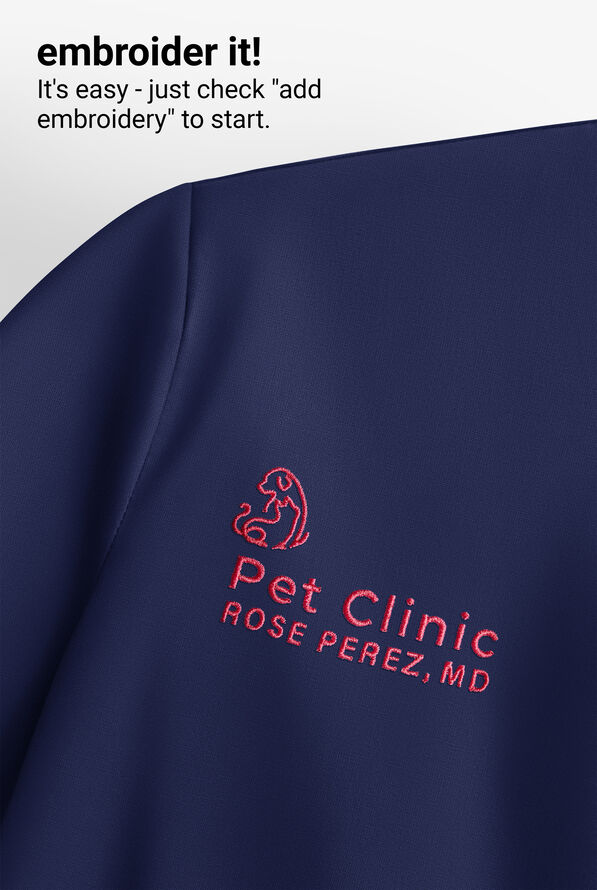 Chaqueta m&eacute;dica Med Couture Amp Knit STRETCH con cremallera y 2 bolsillos para mujer - Navy - 7