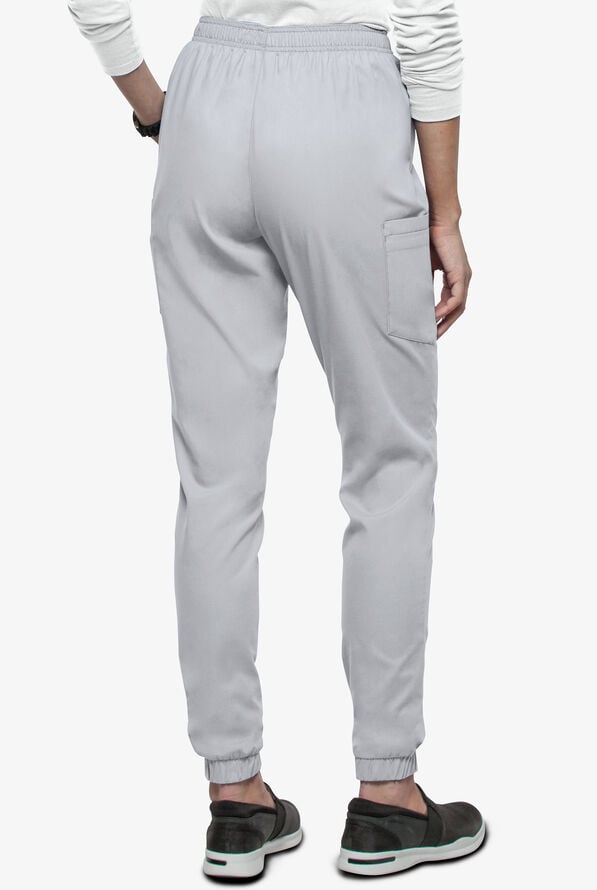 Pantalón médico Butter-Soft Core by UA™ estilo jogger cargo con 6 bolsillos para mujer - Silver - 3