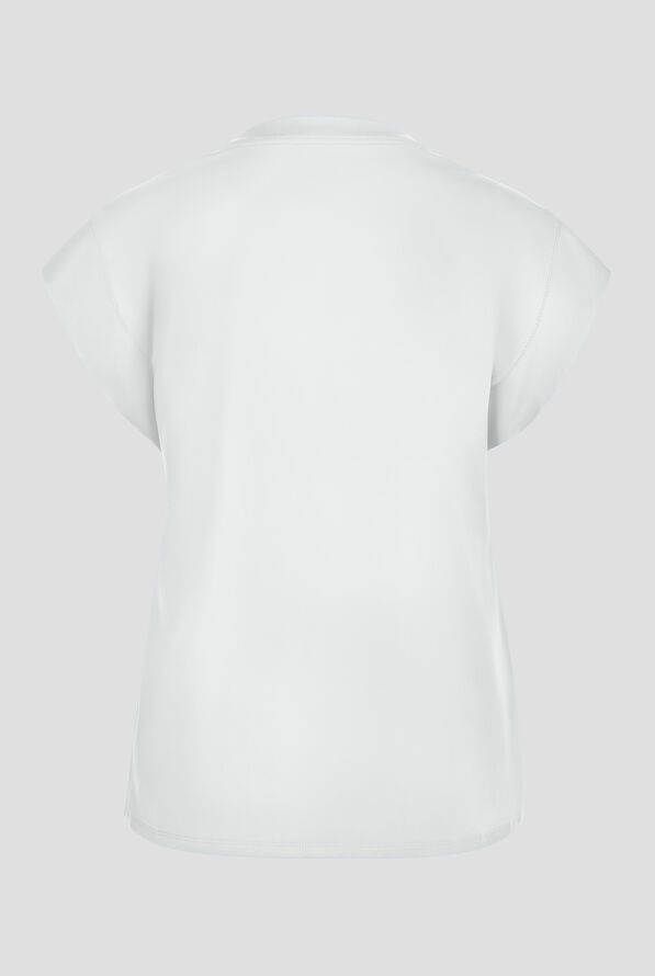 Cherokee Achieve Women's 1-Pocket STRETCH Raglan Sleeve Crew Neck Knit Scrub Top - White - 3