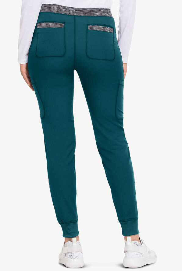 Dickies Dynamix Women's 6-Pocket STRETCH Tapered Leg Jogger Scrub Pants - Caribbean Blue - 2