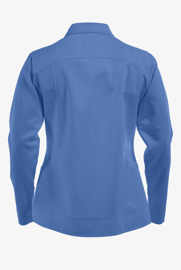 Healing Hands Purple Label Dakota Women's 2-Pocket STRETCH Scrub Jacket - Ceil Blue - 3
