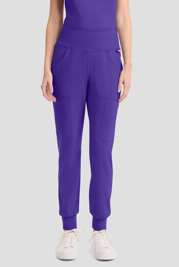 Med Couture Amp Knit Women's 5-Pocket STRETCH High-Rise Cargo Jogger Scrub Pant