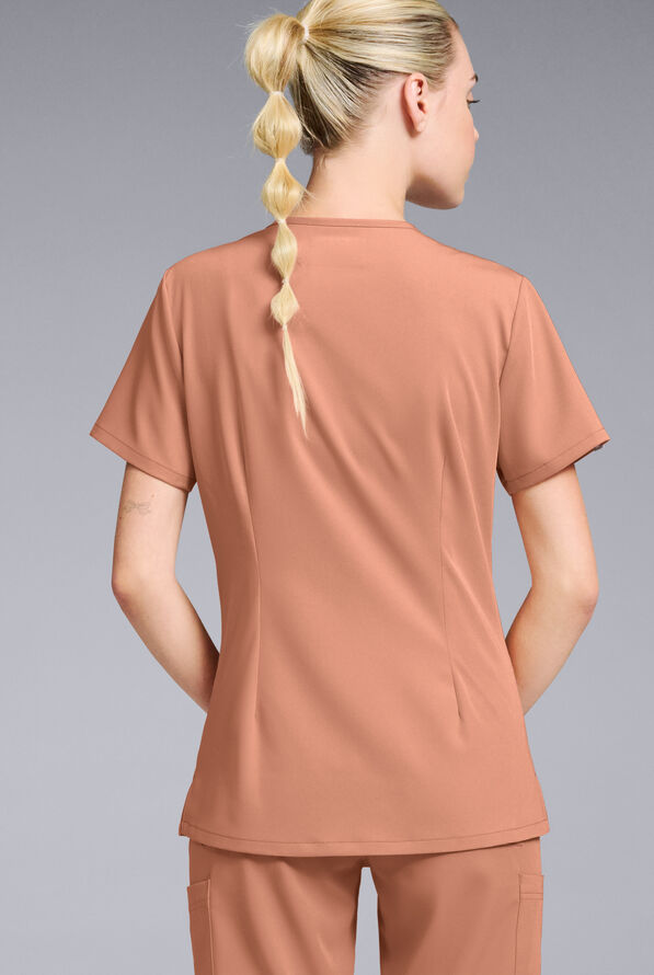 Blusa m&eacute;dica Hypothesis Base con cuello en V para mujer - Earth - 5
