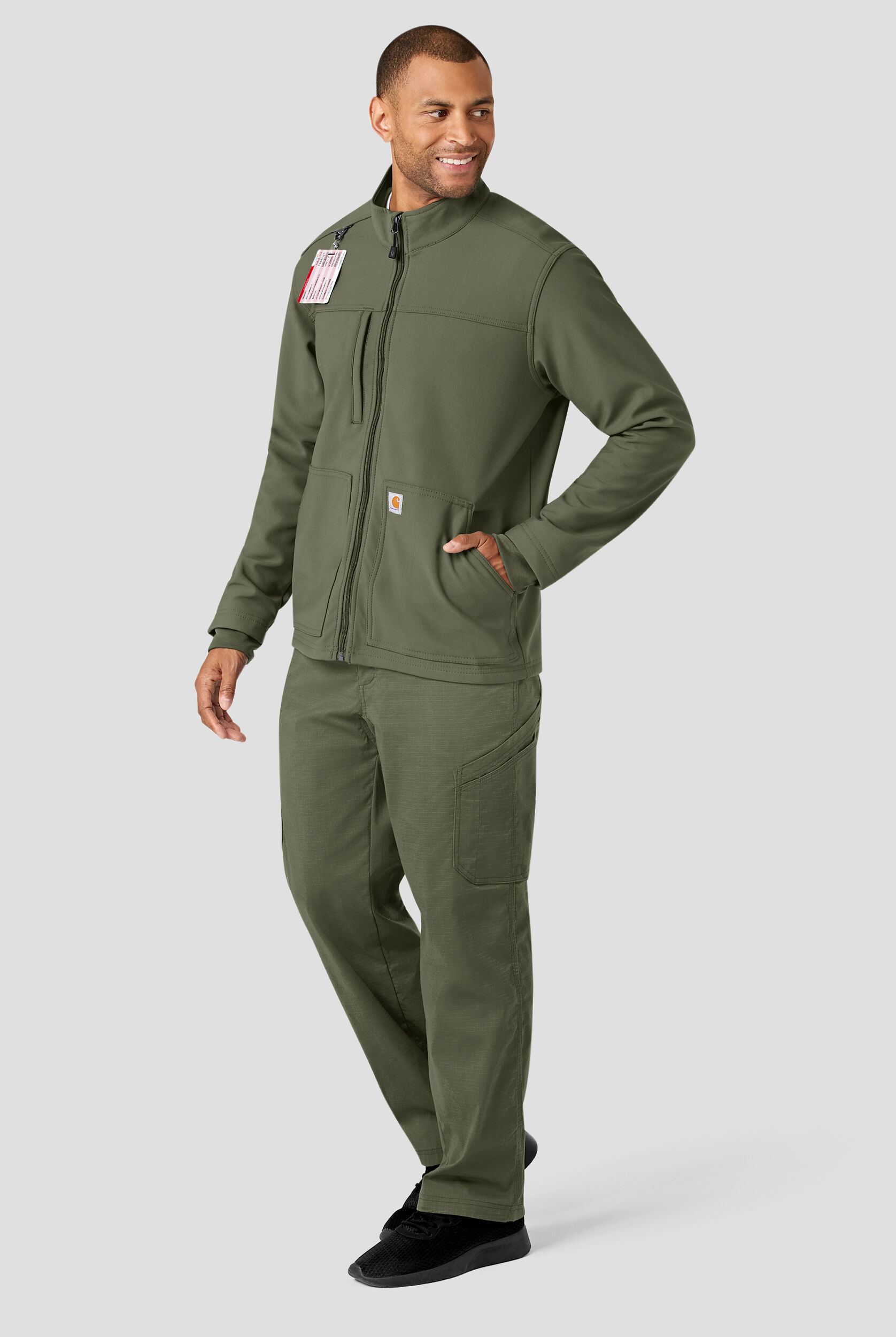 Carhartt Force Rugged Flex Peak Men's 3-Pocket Bonded Fleece Scrub