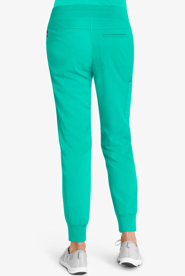 Grey's Anatomy by Barco Spandex STRETCH Eden Women's 5-Pocket Cargo Jogger Scrub Pants - Alpine Aqua - 2