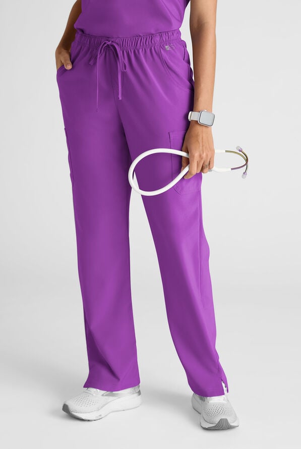 Pantal&oacute;n m&eacute;dico Easy STRETCH Eden con cord&oacute;n y 4 bolsillos para mujer - Fresh Purple - 1