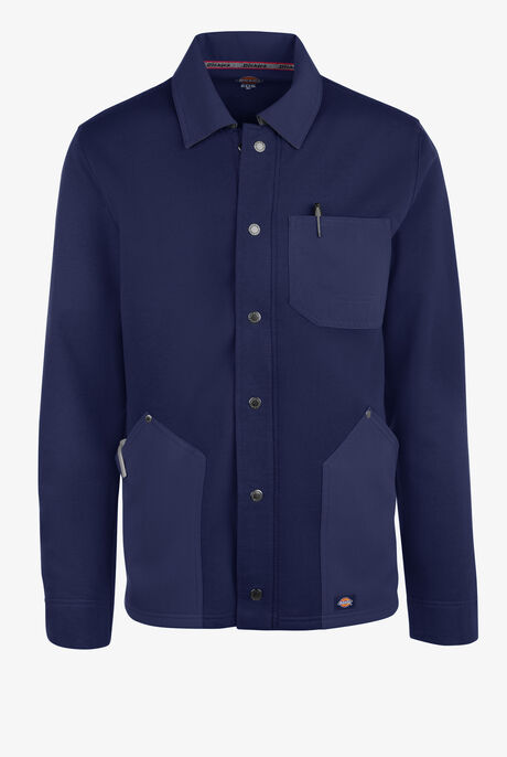 Dickies EDS NXT Men's 3-Pocket STRETCH Fleece Inner Snap Front Scrub Jacket