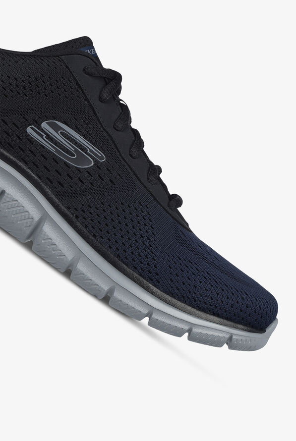 Skechers Sport Men's Track Ripkent Navy Athletic Lace Up Nursing Shoes - Navy - 3