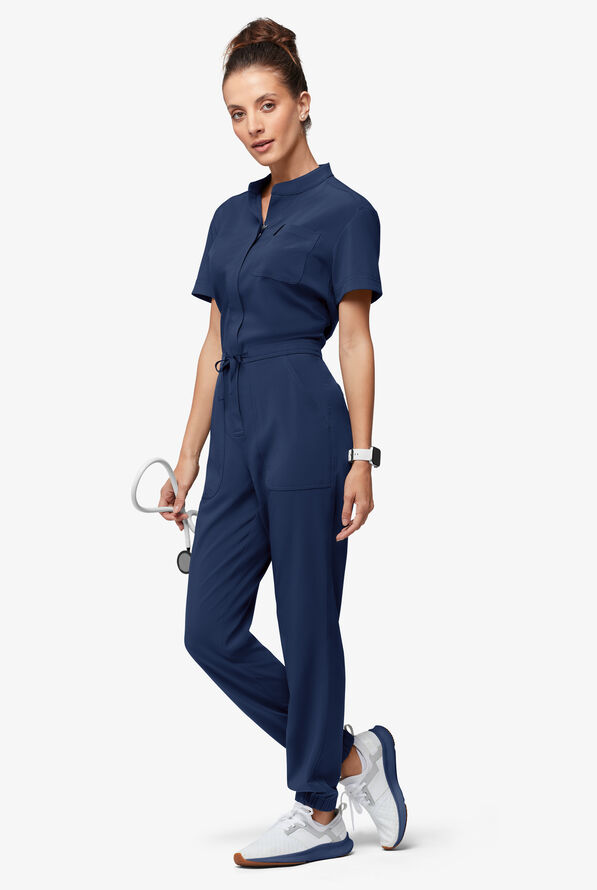 Easy STRETCH by Butter-Soft™ Women's Short Sleeve Petite Jumpsuit