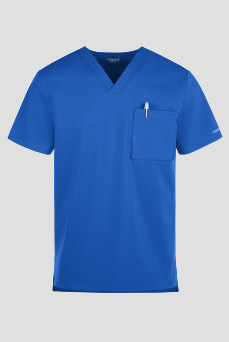 Cherokee Achieve Men's 1-Pocket STRETCH V-Neck Knit Scrub Top