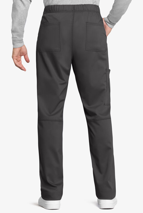 Cherokee Workwear Revolution Tech Men's 6-Pocket STRETCH Zip Fly Scrub Pants - Pewter - 2
