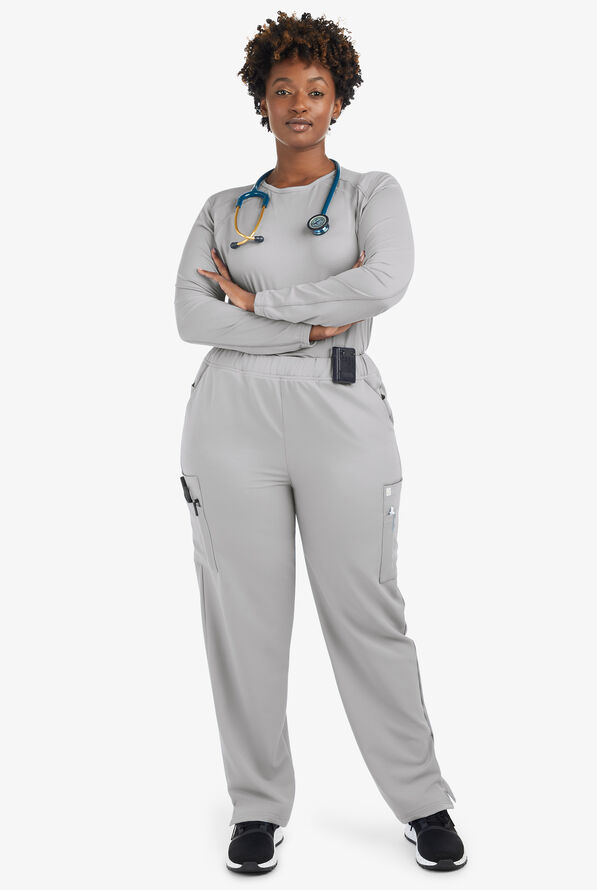 Camiseta médica ReSurge Jade con mangas largas para mujer - Silver - 6