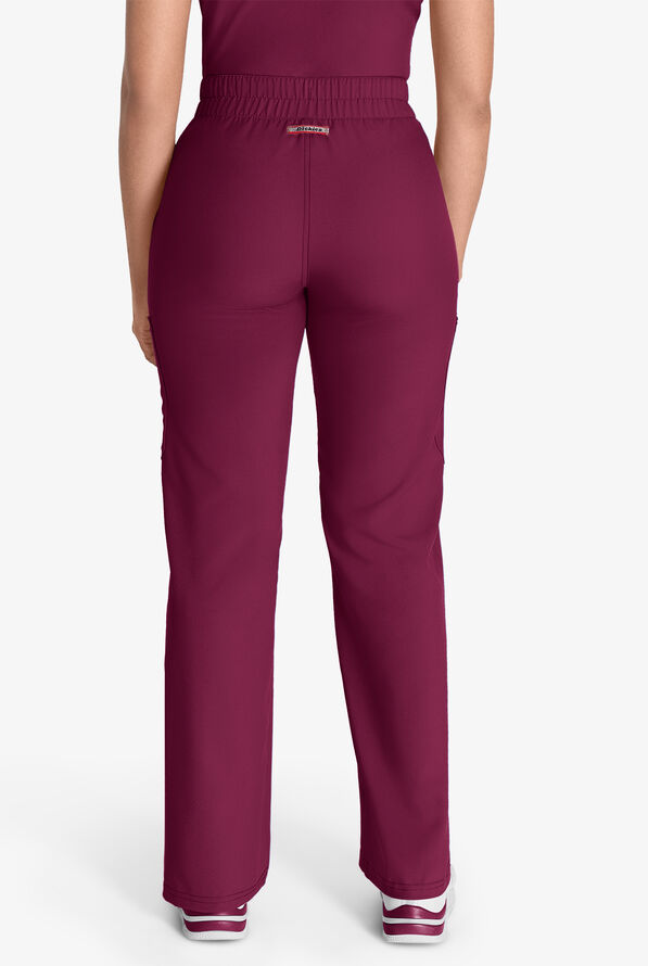 Dickies EDS NXT Women's 5-Pocket Straight Leg Cargo Scrub Pants - Wine - 4