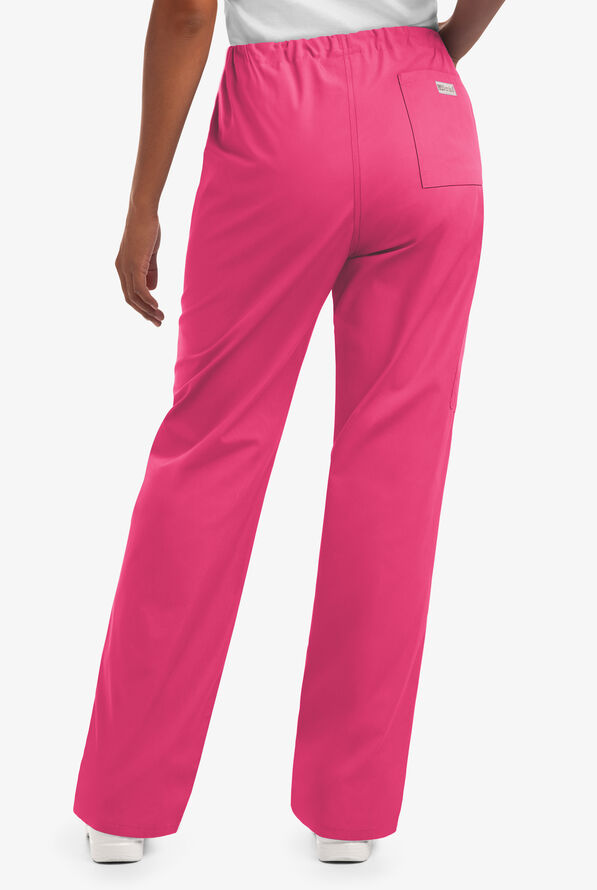 UA Best Buy Scrubs Unisex 3-Pocket Drawstring Pant - Fuchsia - 3