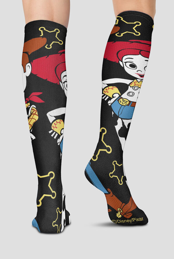 Tooniforms Cowboy Camaraderie Women's Wide Calf 10-15 mmHG Light Compression Socks - null - 2