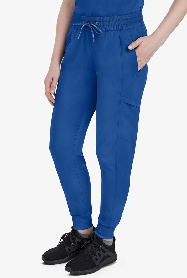 Healing Hands Purple Label Toby Women's 7-Pocket STRETCH Jogger Drawstring Scrub Pant - Royal - 1