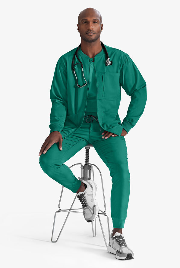 Grey's Anatomy by Barco Spandex STRETCH Murphy Men's 5-Pocket Cargo Jogger Scrub Pants - Hunter - 6