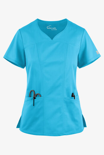 Butter-Soft STRETCH Women's 4-Pocket Sweetheart Neck Scrub Top